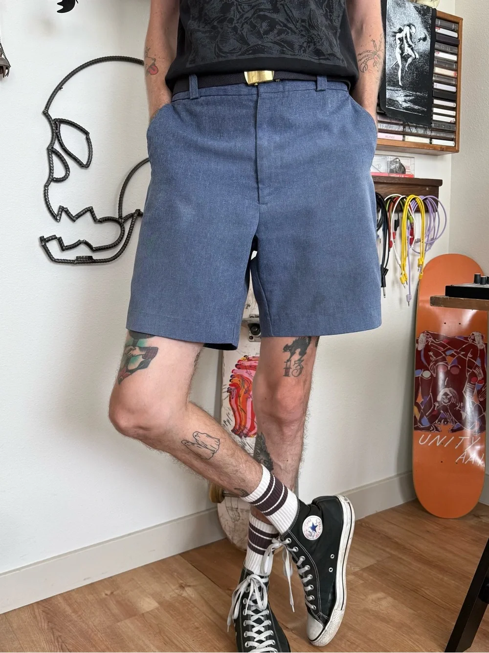 Vintage 90s 2000s Postal Blue Letter Carrier Shorts USPS ~ Size 34